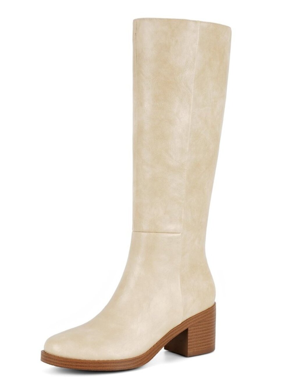 Womens Knee High Boots Chunky Heel Round Toe Tall Long Boots